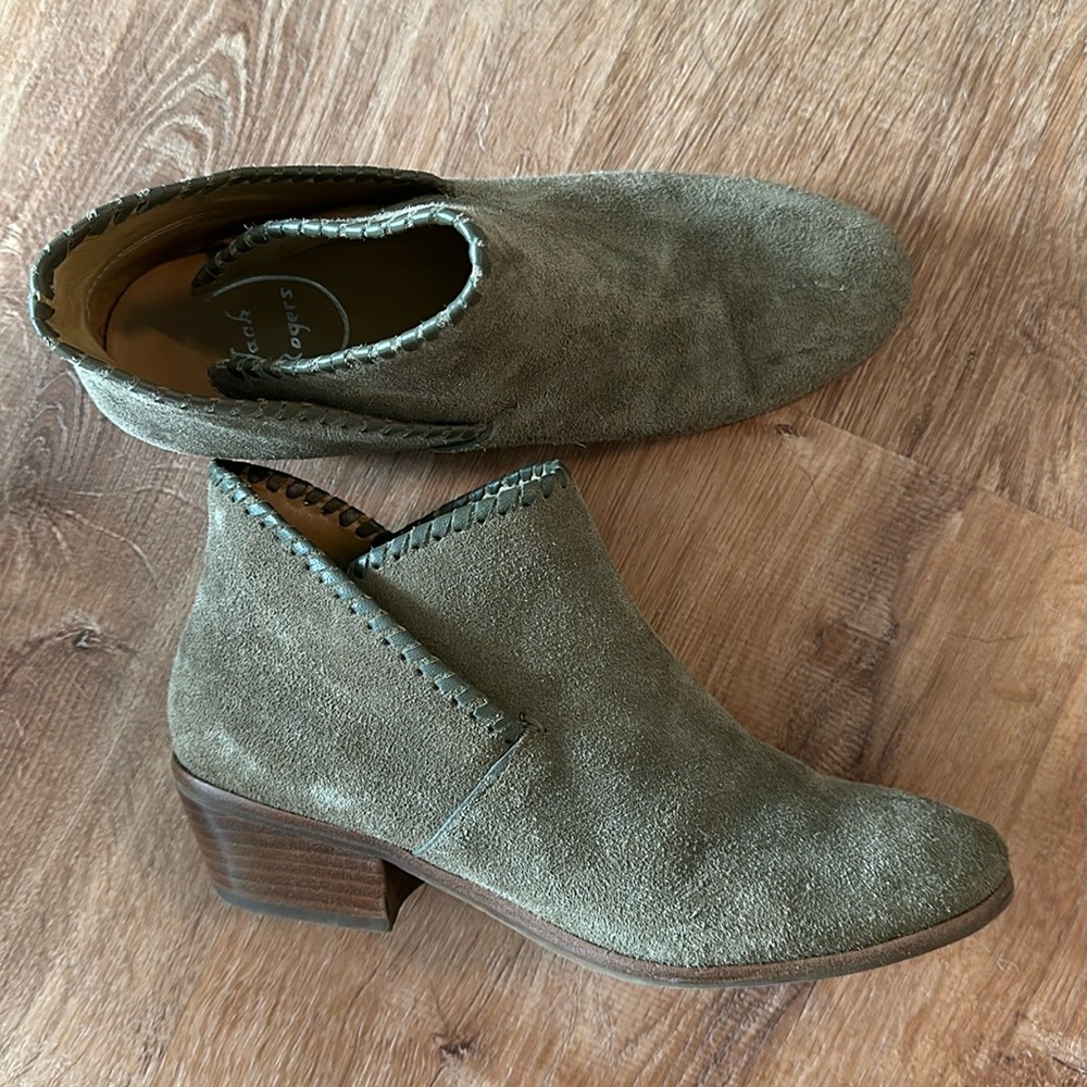 Suede Olive Jack Rogers Booties